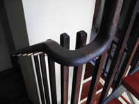 hardwood balustrade for the stairs
