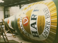 harp BOTTLE BEING PAINTED