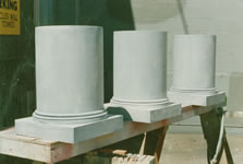 COLUMNS BEING PAINTED