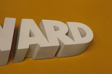 3D LETTERING FOR THE OPENING TITLE OF THE MOVIE 'HOWARD THE DUCK'