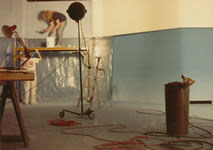 PAINTING A NEWS SET FOR CHANNEL 4, SAN FRANCISCO
